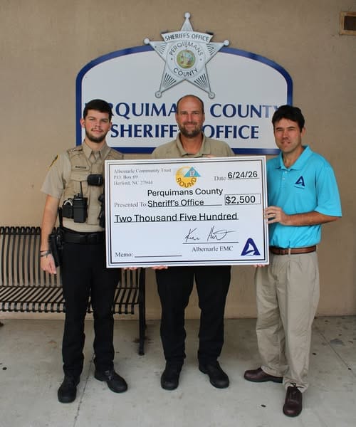 Perquimans Sheriff’s Office receives a $2,500 community policing grant